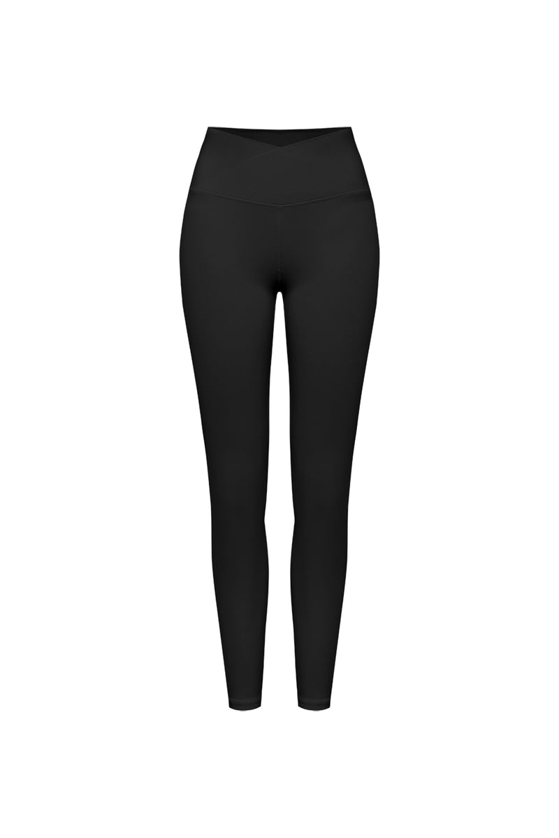 Black V-Waist Scrunch Leggings | WISKII Active 