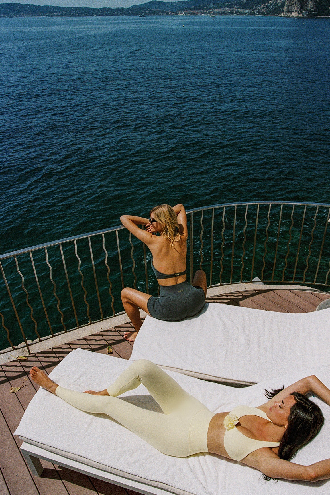 Model wears a High-Waist Vigor Scrunch Legging | Lemon Drop | WISKII Active