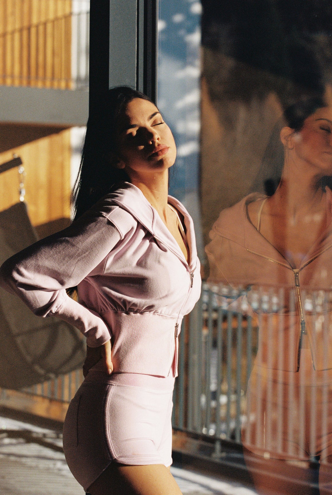  Model wears Leisure Mini Short WISKII Active