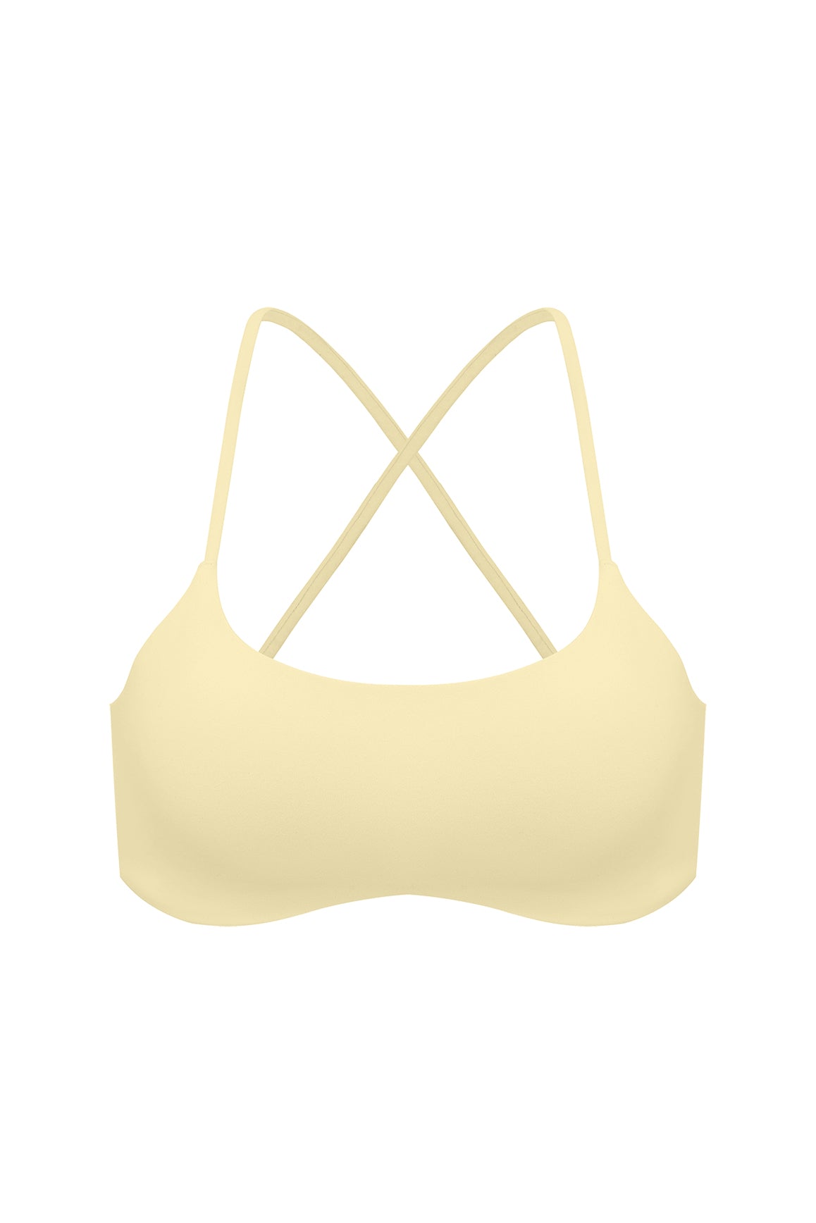 Minimal Crossback Bra | WISKII Active | Lemon Drop