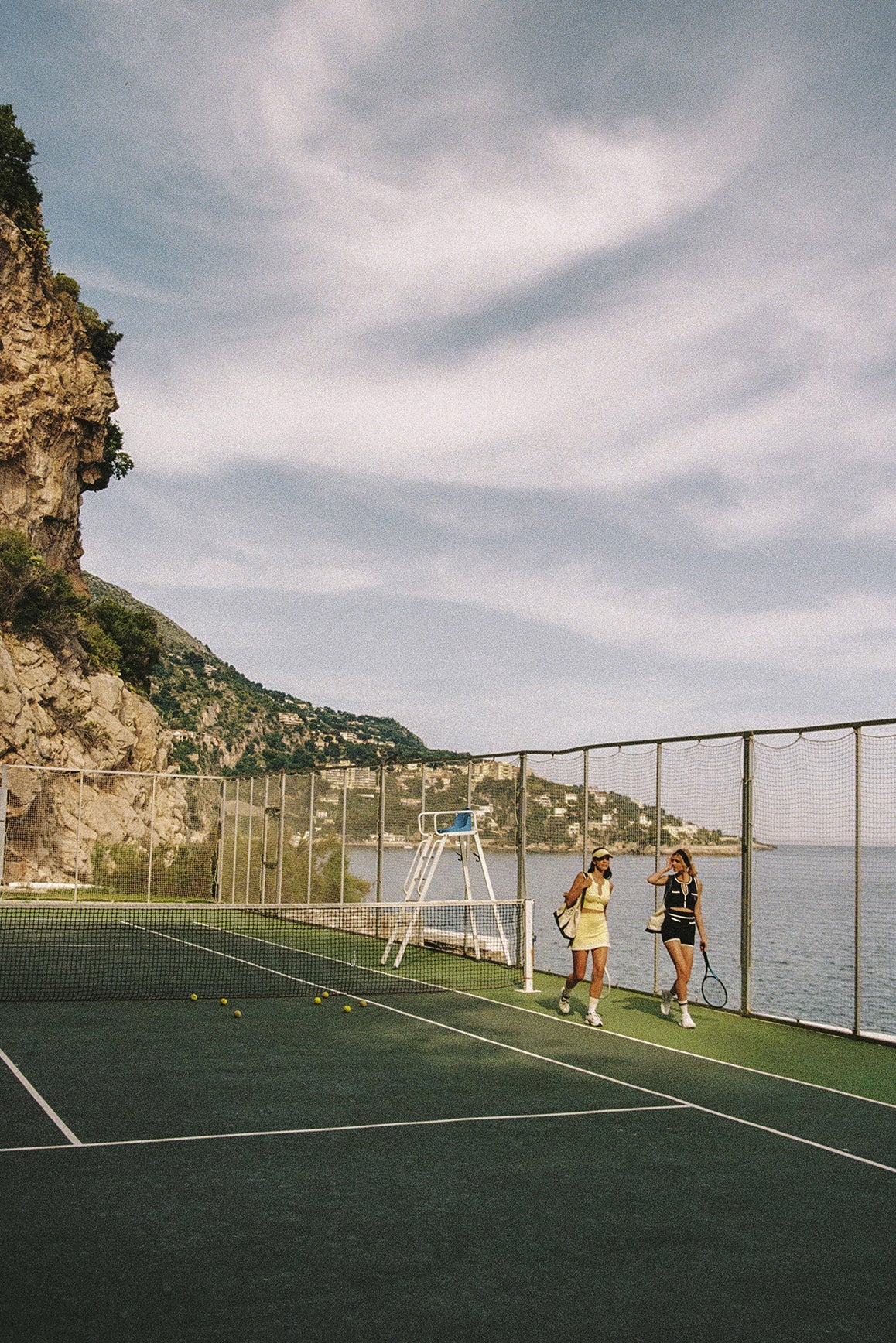 Model wears a Mirto Knit Button Tank Top & Mirto Knit Mini Short | midnightblue | WISKII Active