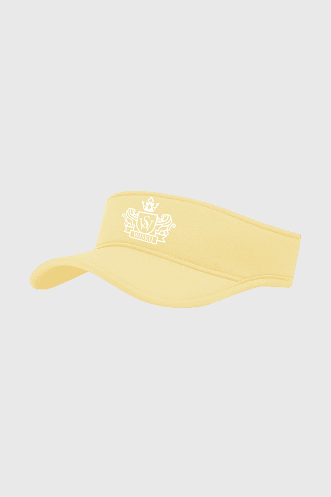 WISKII Riviera Retro Tennis Visor in lemon color, stylish accessories for sun protection and sporty outdoor activities.