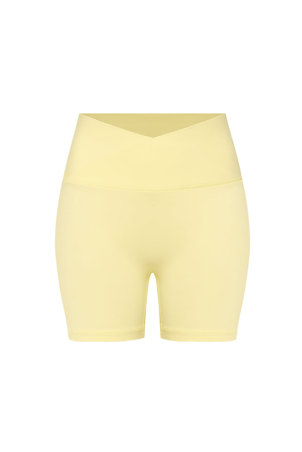 Riviera V-Waist Scrunch Short | Lemon Drop | WISKII Active