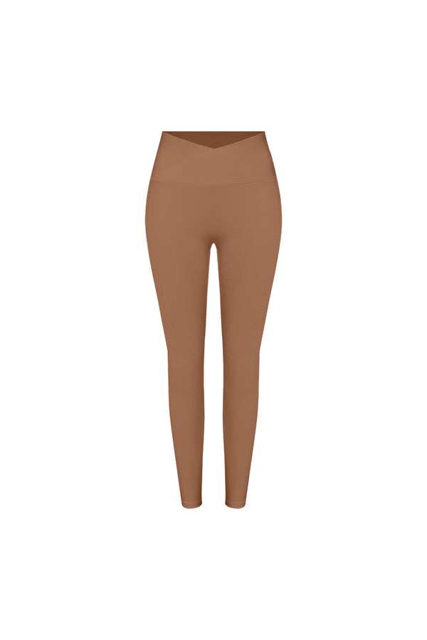 Riviera V-waist Scrunch Legging | Cinnamon | WISKII Active