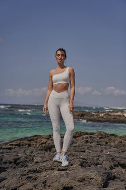 Model wears WISKII V-waist Laser cut sports legging
