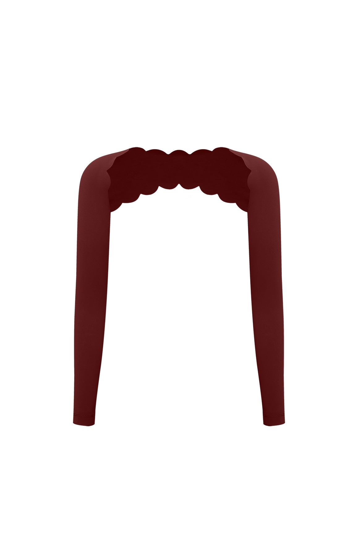 Scalloped Long Sleeve Sports Shrug WISKII