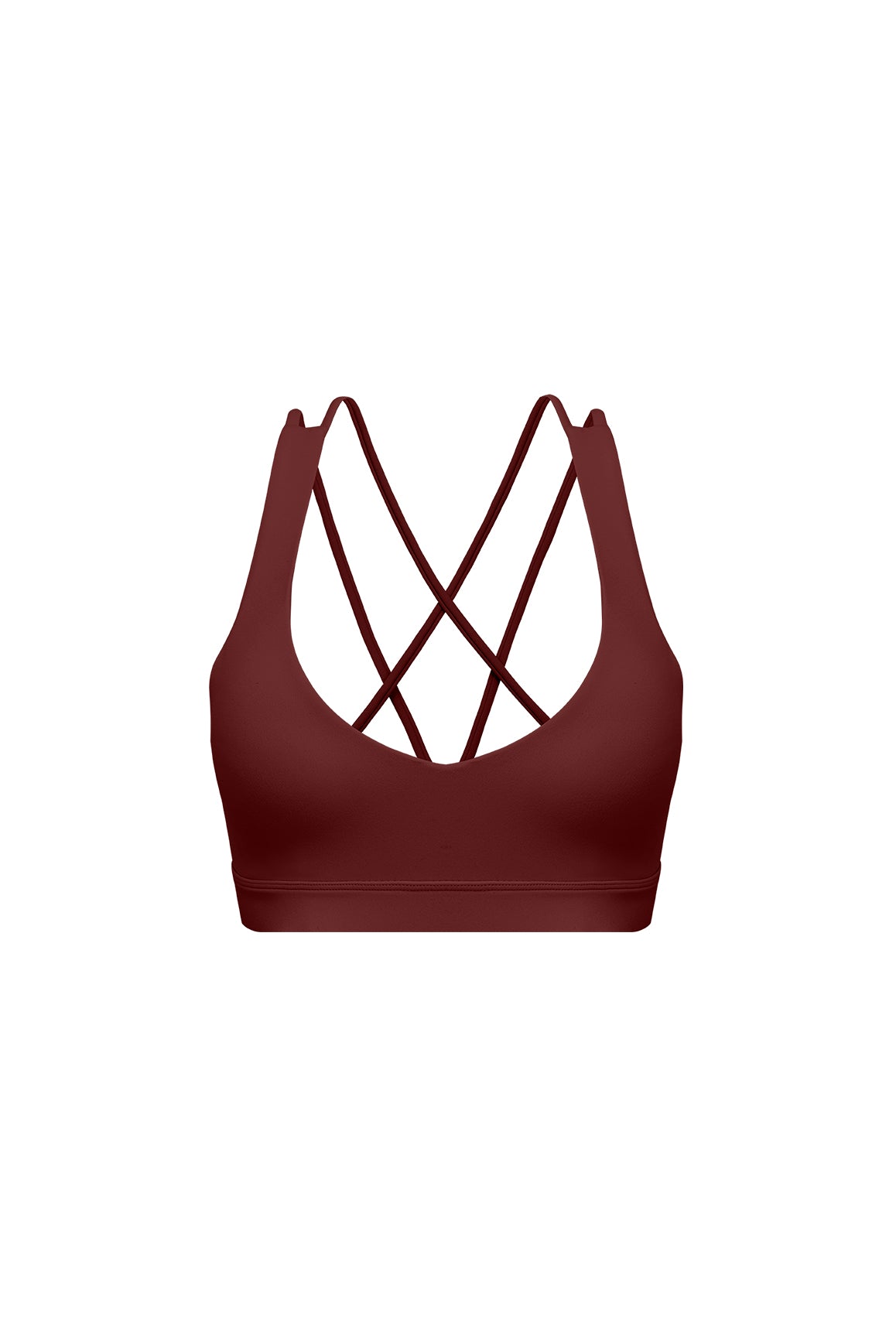Scoop Neck Crossback Bra | Mulled Wine | WISKII Active