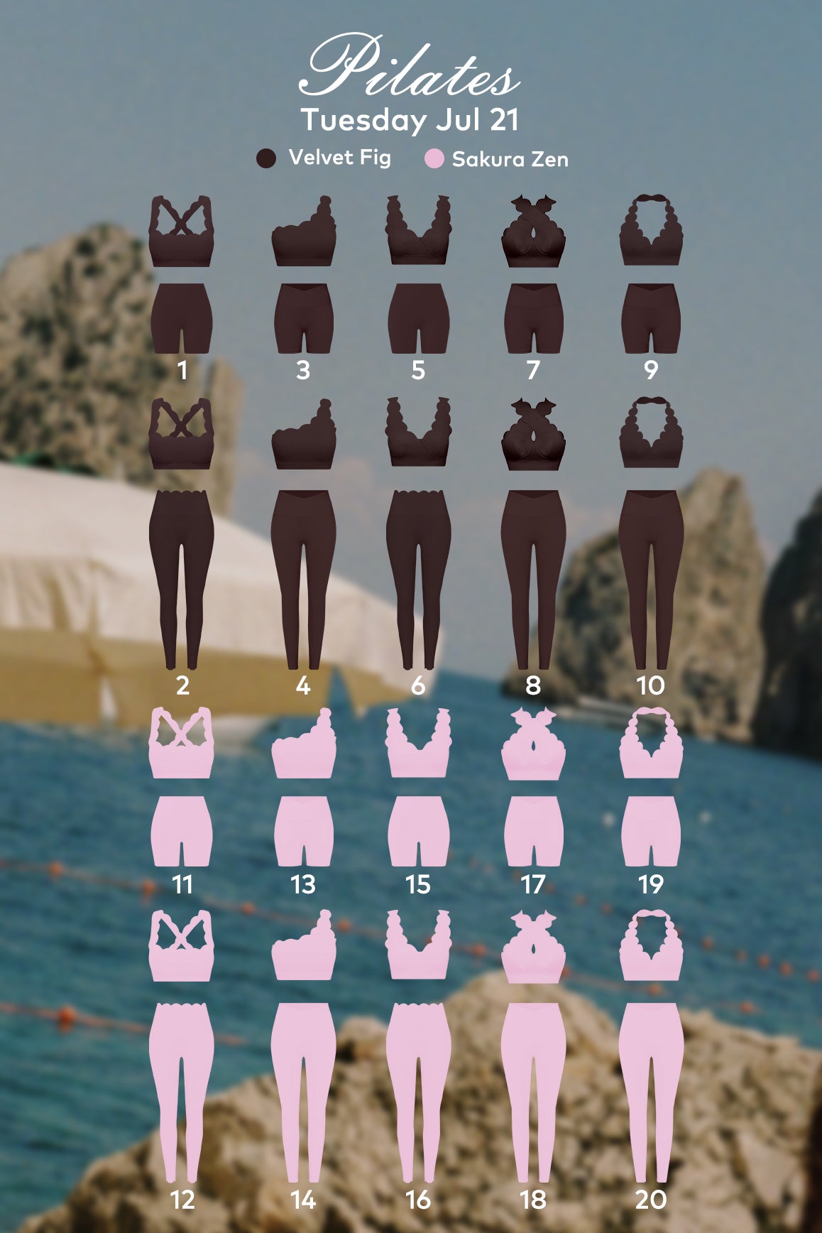 Tuesday 7.21st - Pilates  （Sakura Zen& Velvet Fig）