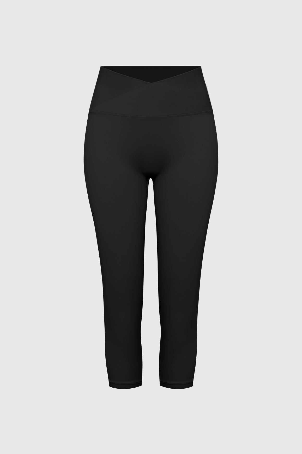 V-Waist Scrunch Capri Legging | Black | WISKII Active