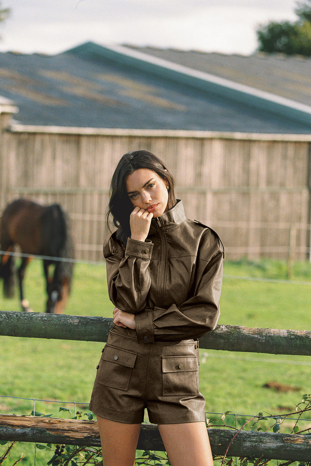 Retro Faux Leather Jacket | WISKII Active