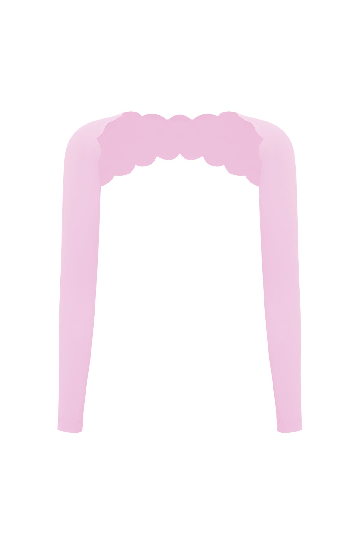 Scalloped Long Sleeve Sports Shrug