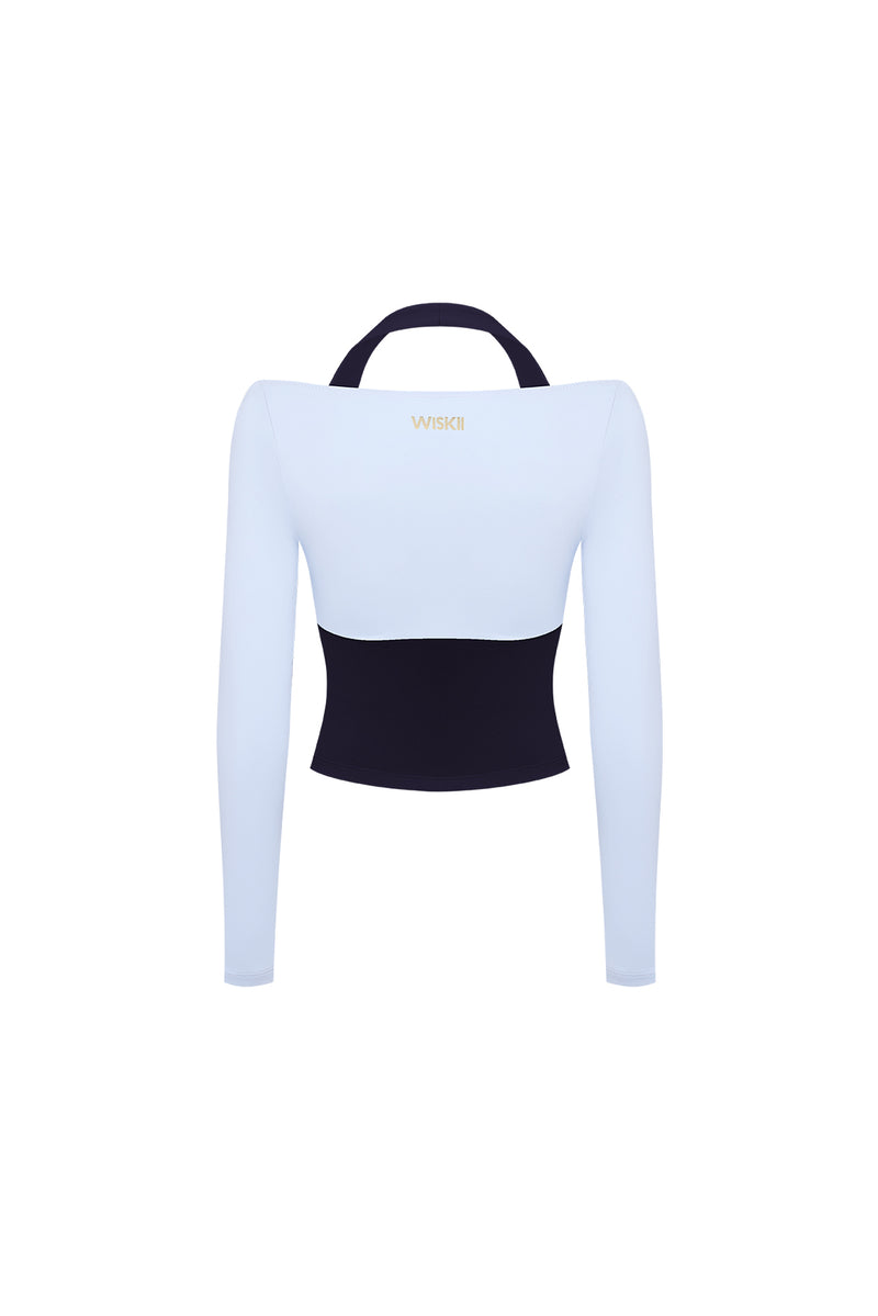 Colorblock One-Piece Long Sleeve Top