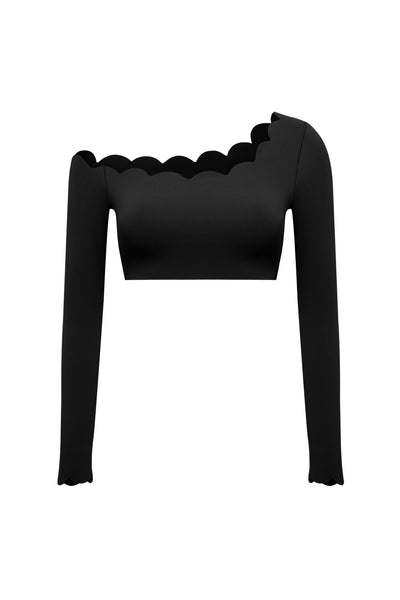 オフショルダー長袖クロップトップ |女性クロップトップ | WISKⅡ