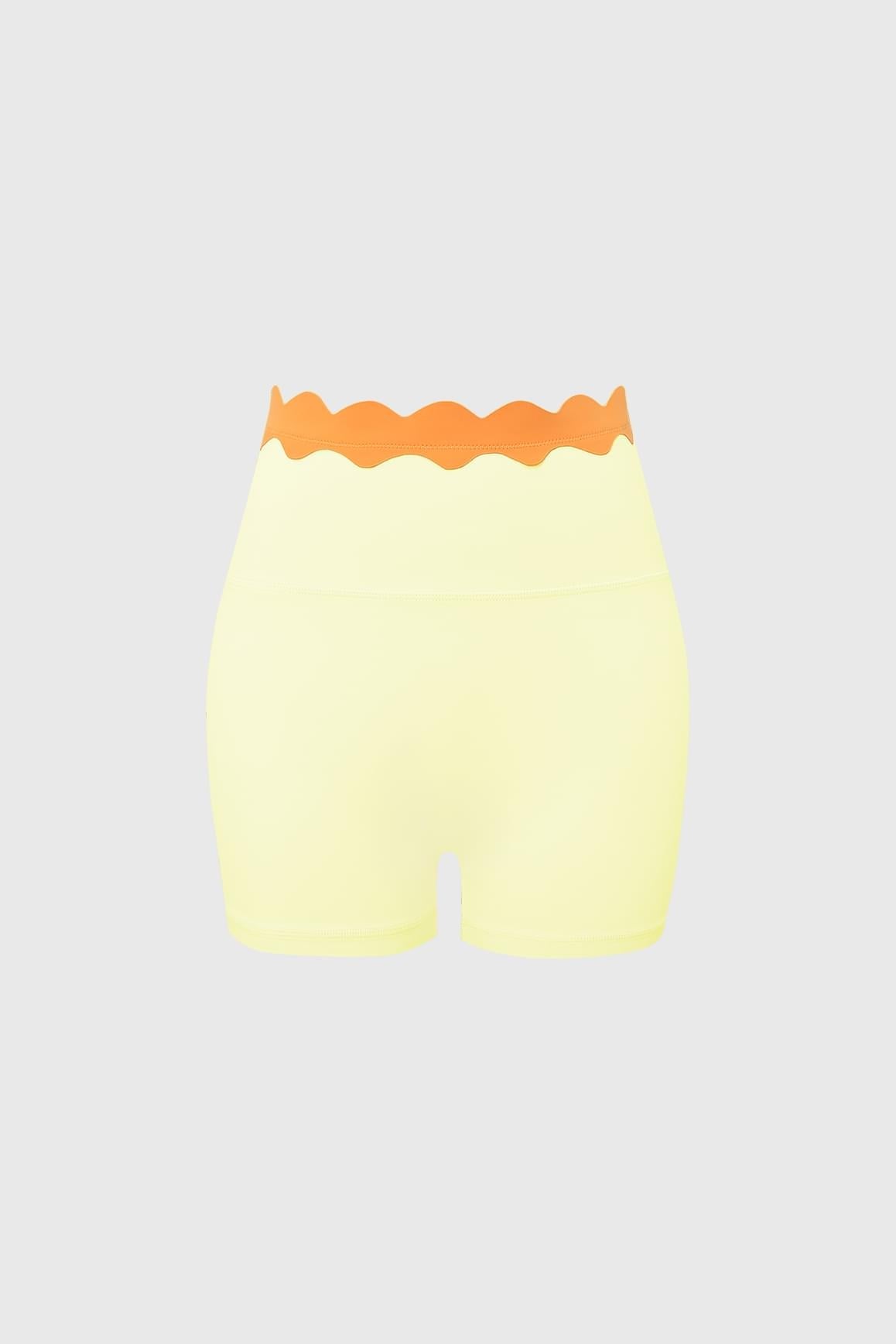 Contrast Scallop Scrunch Short - WISKIIWS676limoncellocitrusS