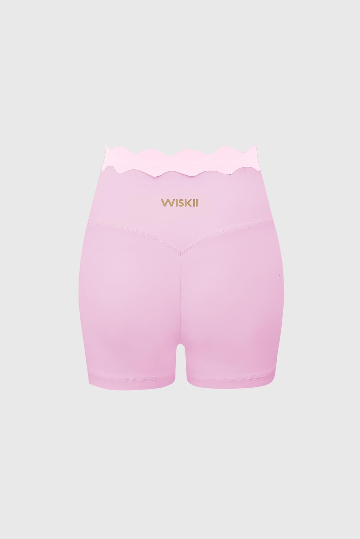 Contrast Scallop Scrunch Short - WISKII - Shorts