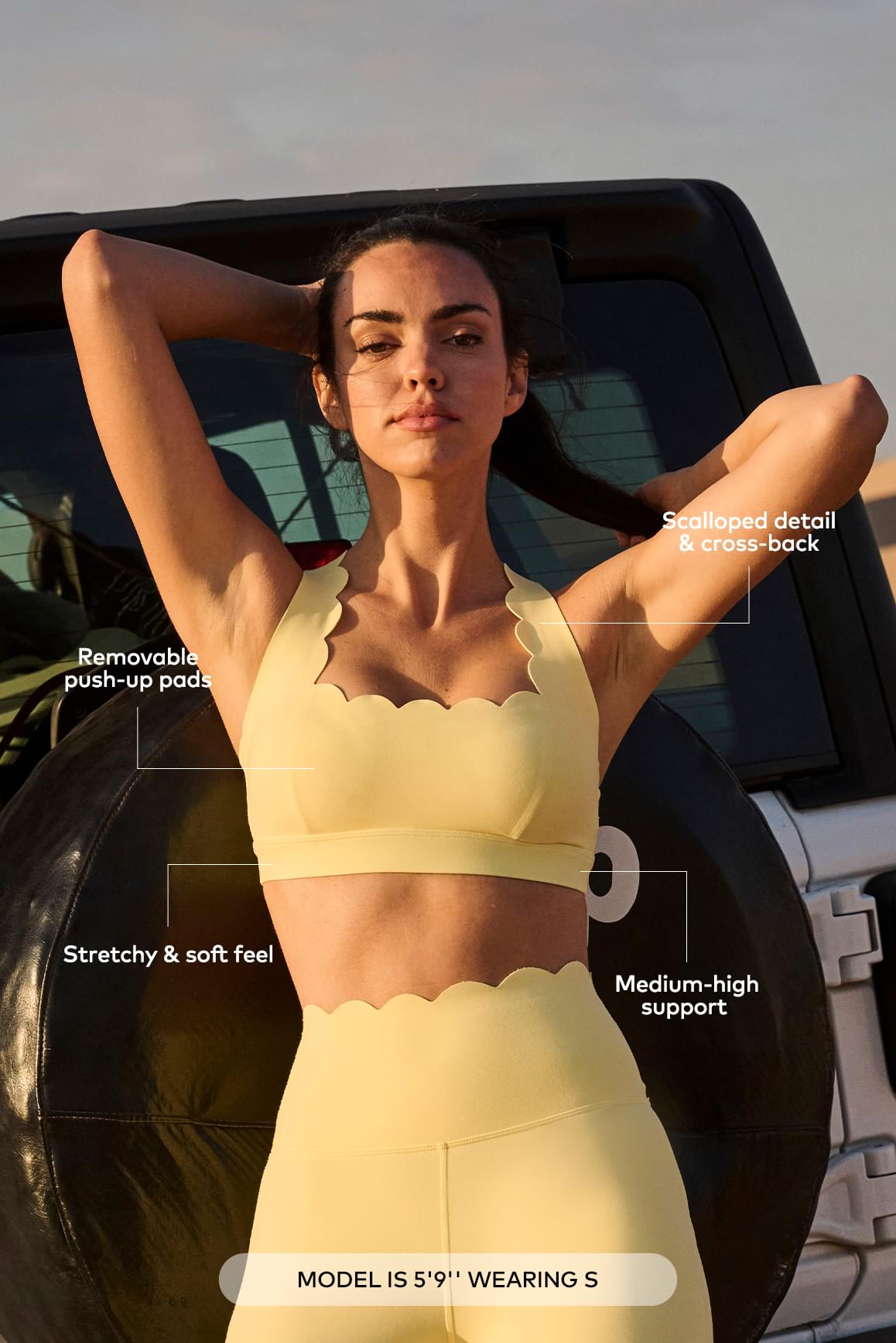 Cross Back Sports Bra - WISKIIWS201lemonS