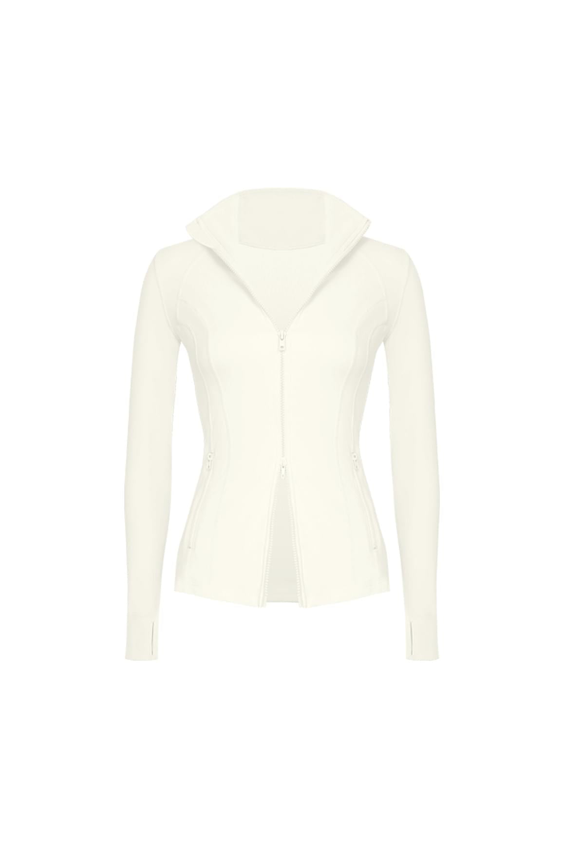 Double Zip Slim Fit Active Jacket - WISKII - Hoodies & Jackets