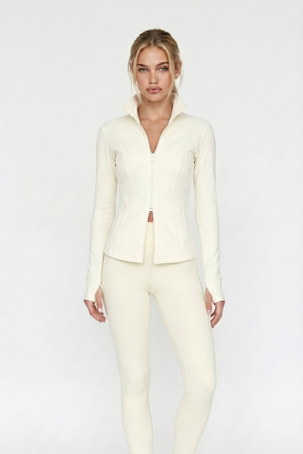 Double Zip Slim Fit Active Jacket - WISKII - Hoodies & Jackets
