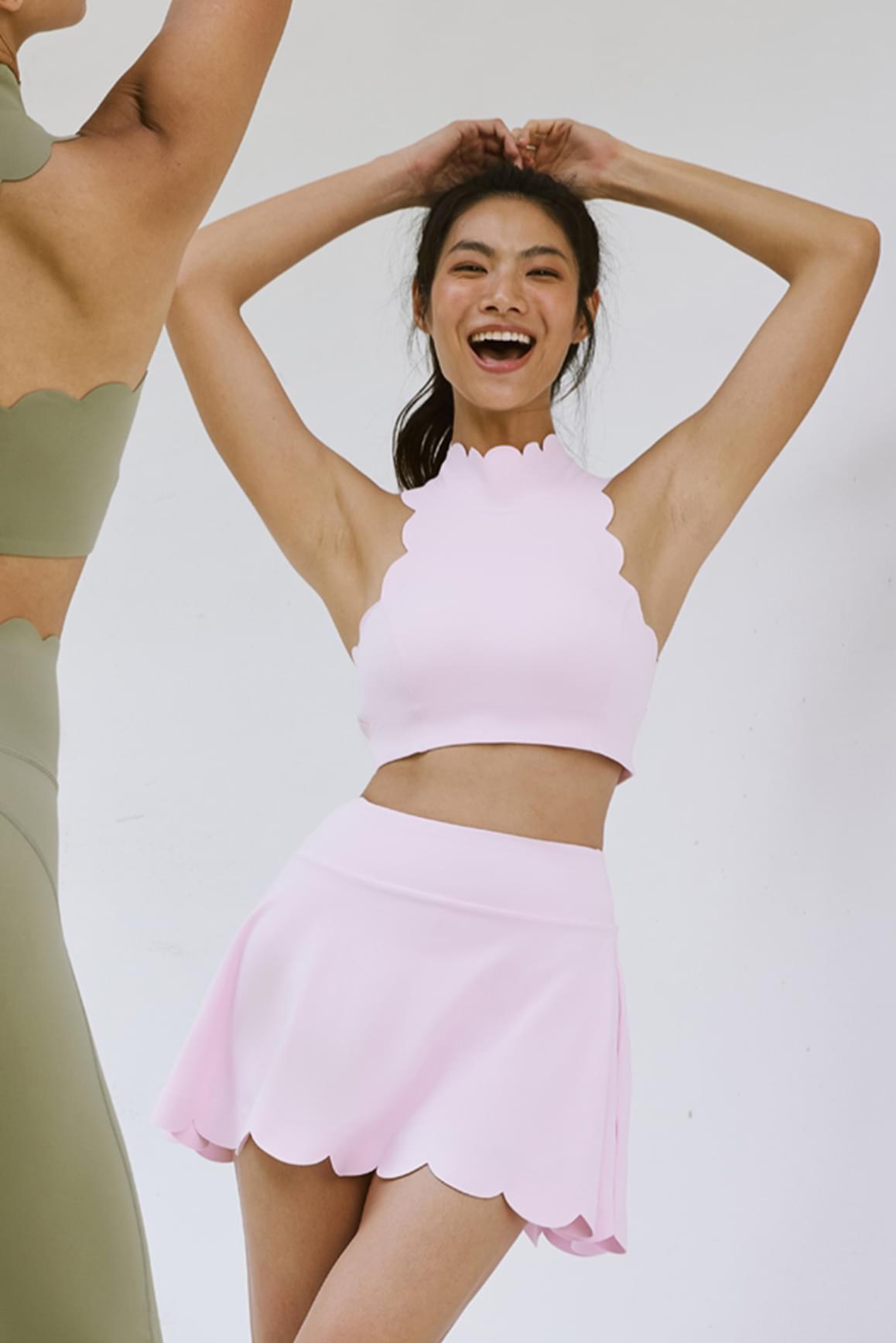 High-Waist A-line Tennis Skirt - WISKIIWS207balletblushS