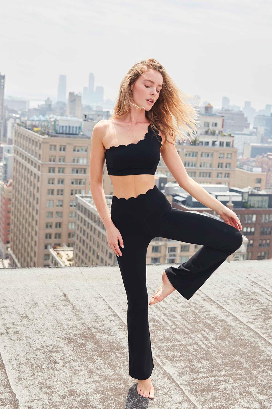 model wears WISKII High-Waist Flare Legging