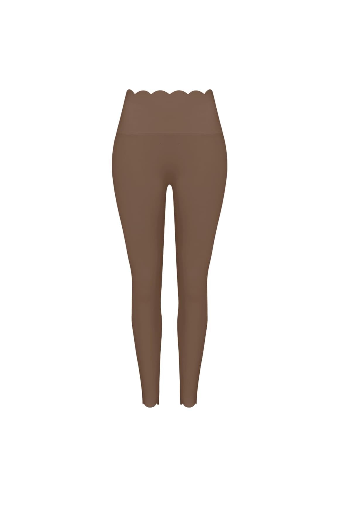 High-Waist Scallop Scrunch Legging - WISKIIWS558deserttruffleXS