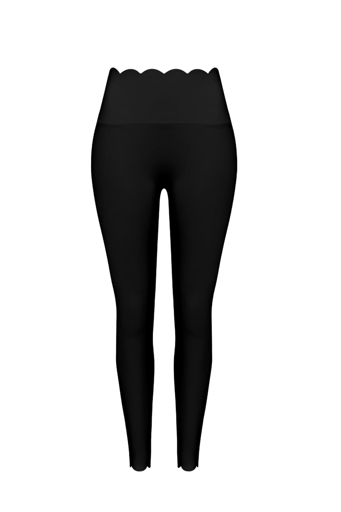 WISKII sakura zen色高腰貝殼皺褶緊身Leggings，展現合身剪裁、貝殼細節與背部皺褶設計