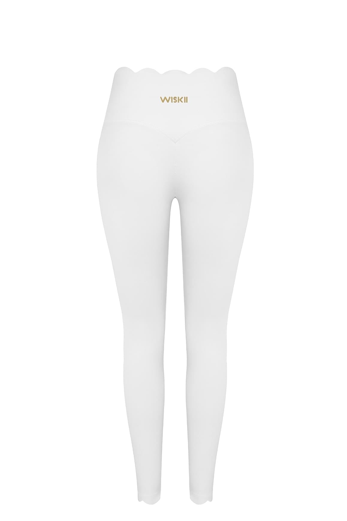 High-Waist Scallop Scrunch Legging - WISKIIWS558ivoryS