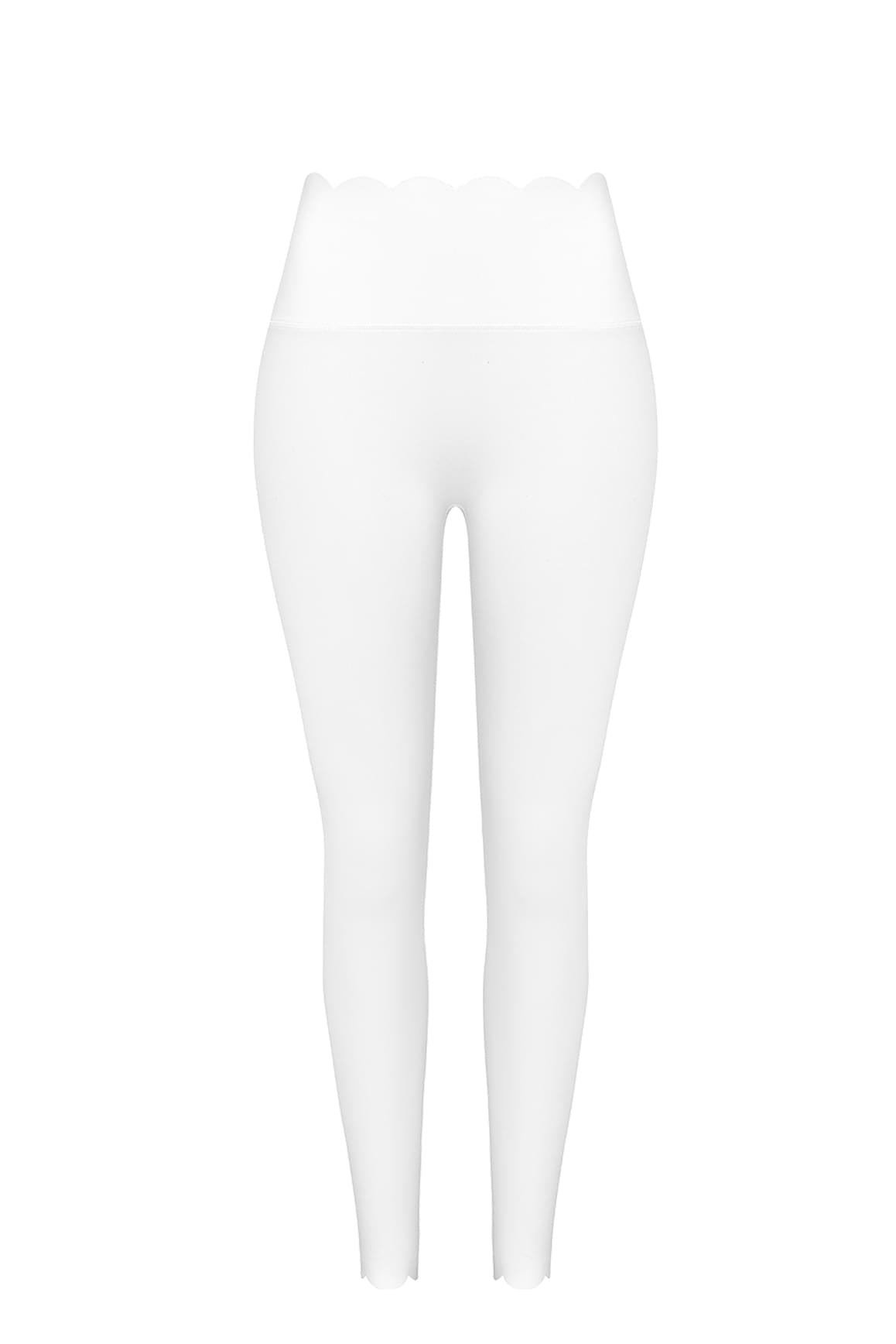High-Waist Scallop Scrunch Legging - WISKIIWS558ivoryS