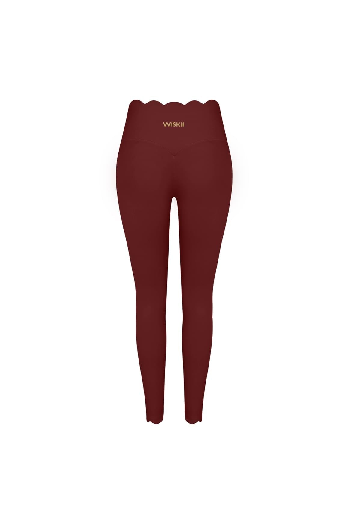 High-Waist Scallop Scrunch Legging - WISKIIWS558mulledwineS