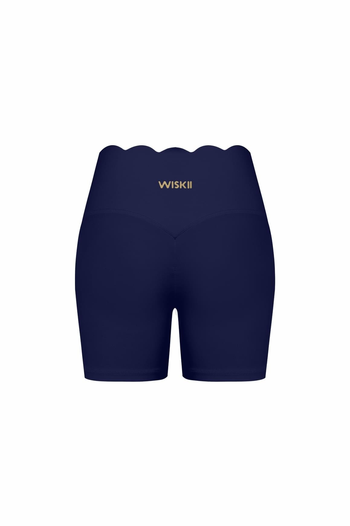 High-Waist Scallop Scrunch Short - WISKIIWS559midnightblueS