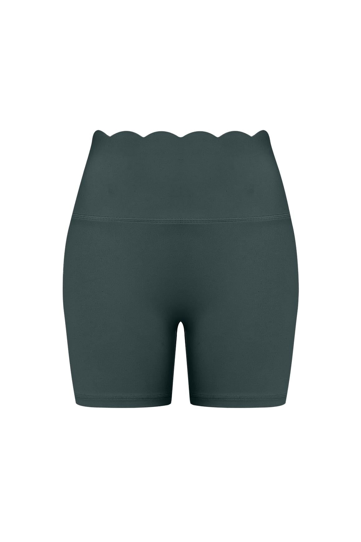 High-Waist Scallop Scrunch Short - WISKIIWS559deepseaS