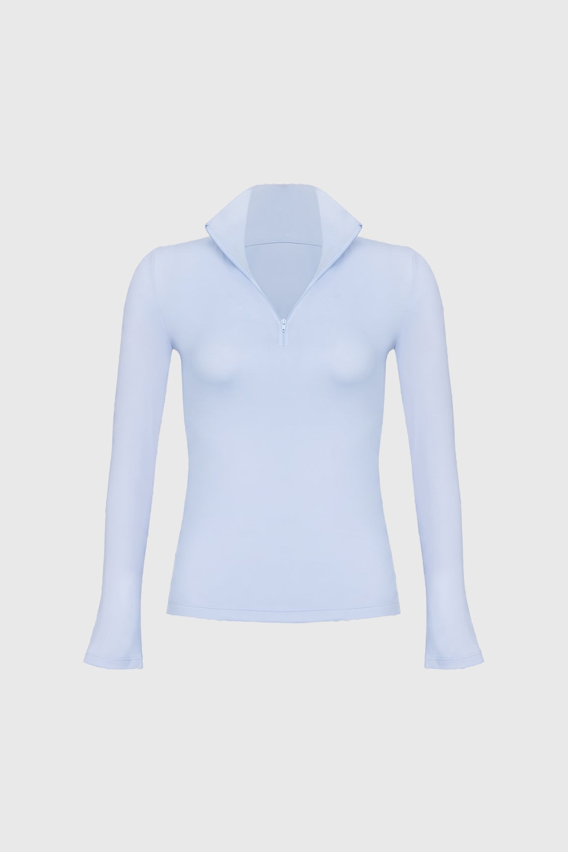 Long Sleeve Half Zip Top - WISKII - Shirts & Tops