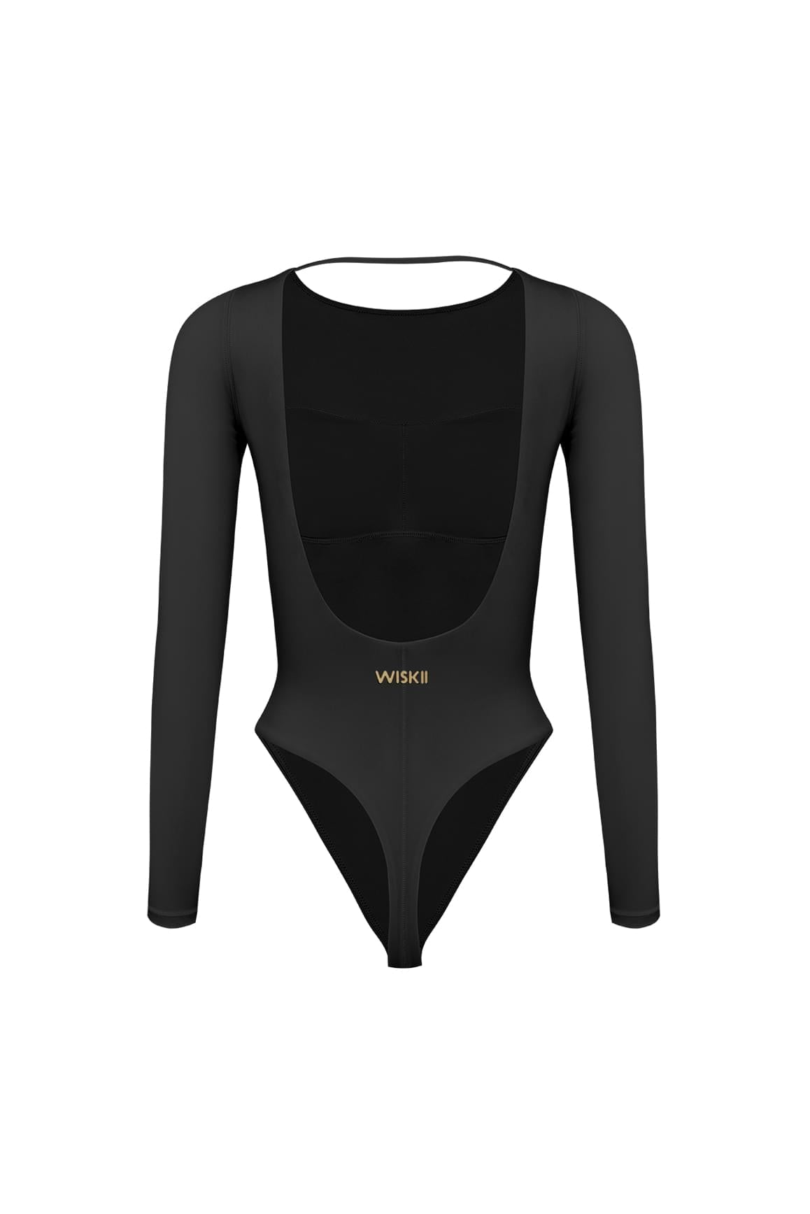 Long Sleeve Open Back Bodysuit - WISKIIWS524blackS
