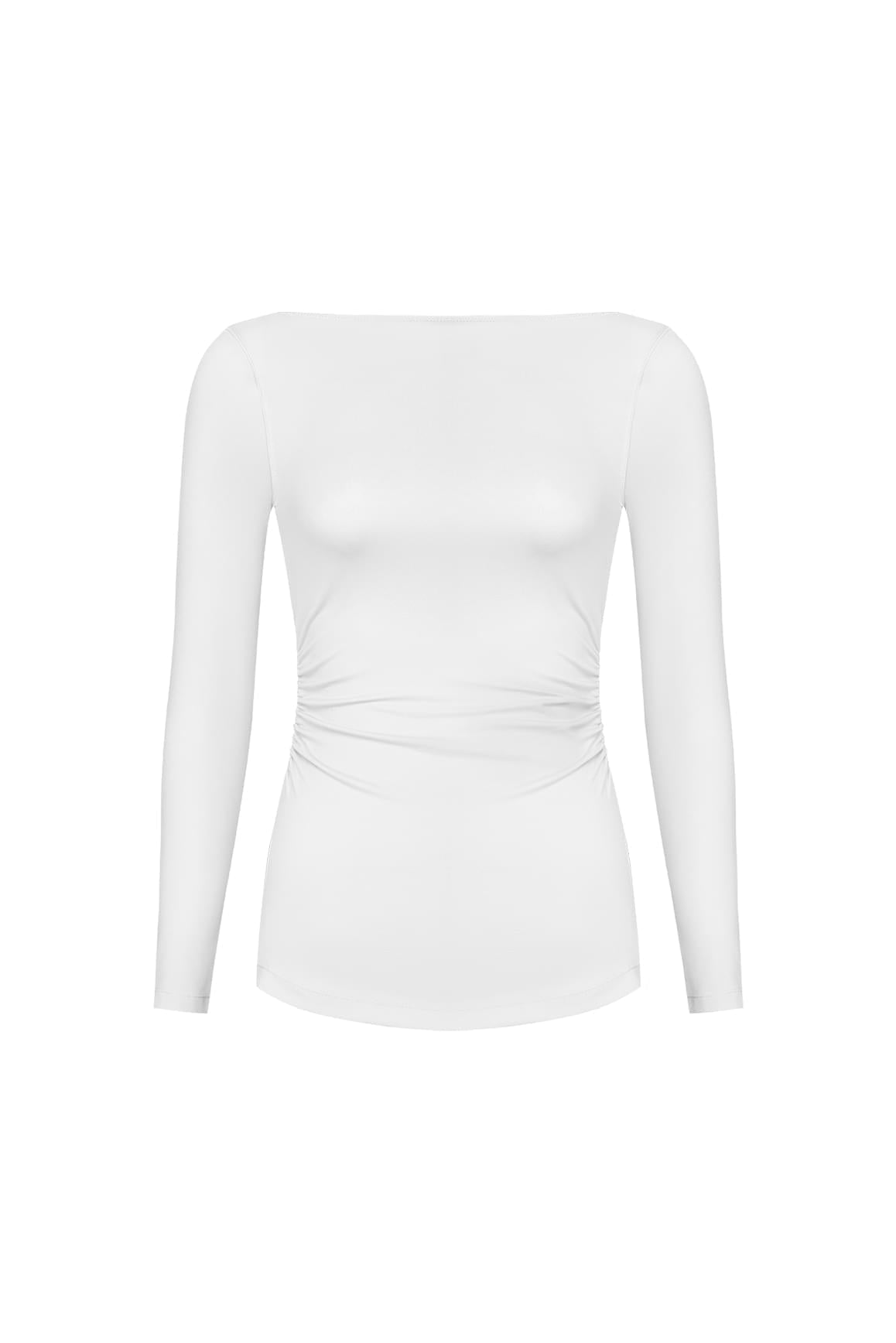 Long Sleeve V-Back Top - WISKII - Shirts & Tops
