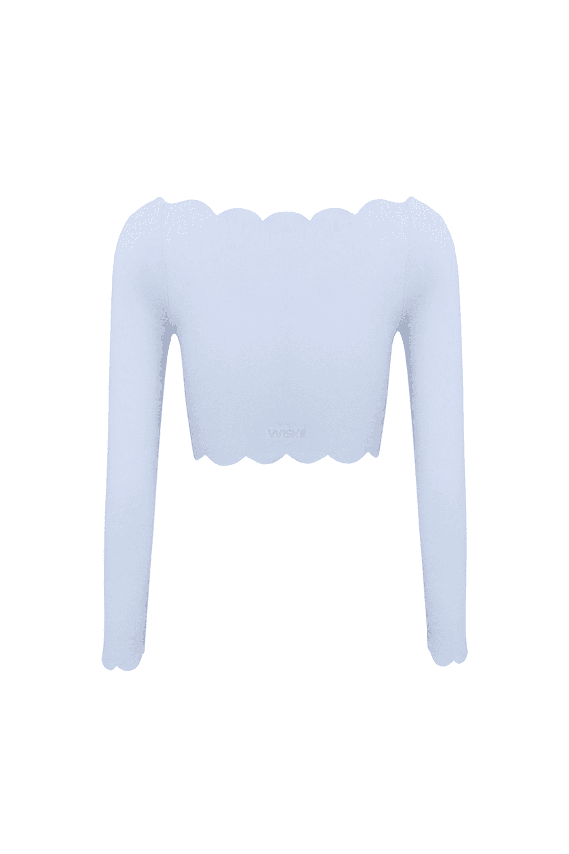 Off Shoulder Long Sleeve Crop Top - WISKIIWS301heavenlyblueS