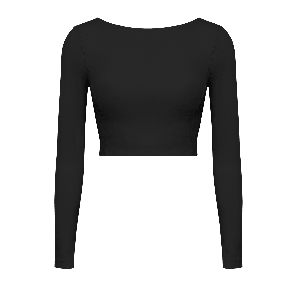Poise Split-Back Long Sleeve Crop Top - WISKII - Crop Tops