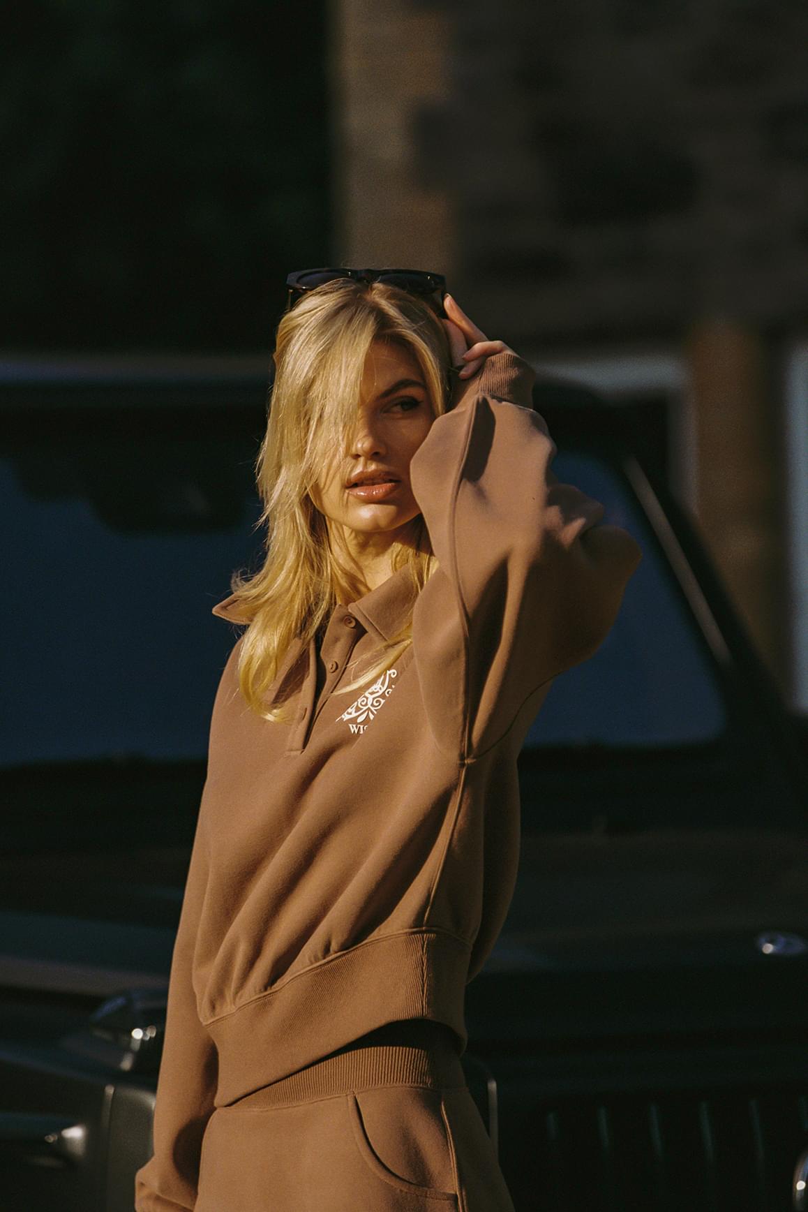 Polo Button Front Sweatshirt - WISKII - Loungewear