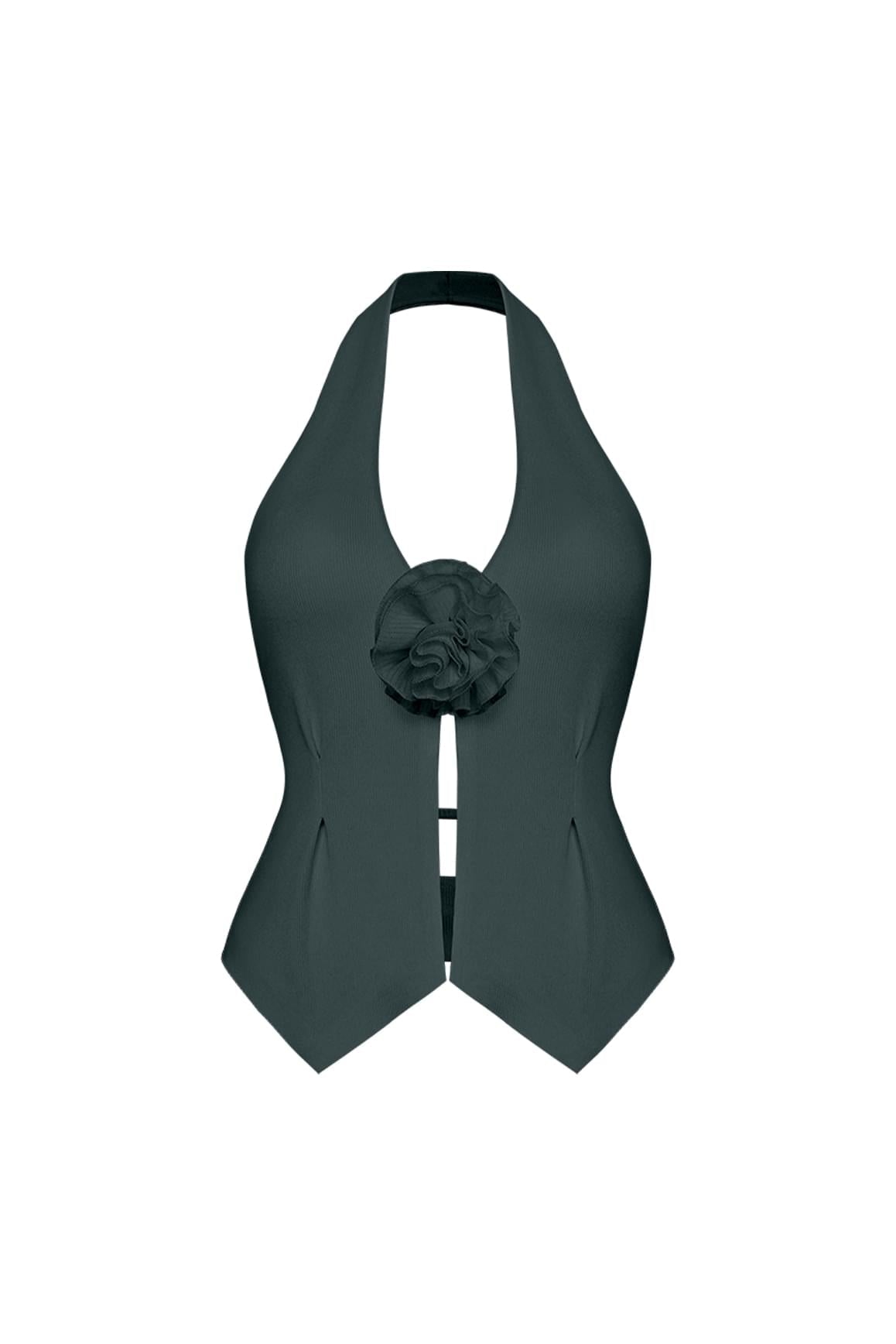 Riviera Floral Halter Vest - WISKIIWS581deepseaS