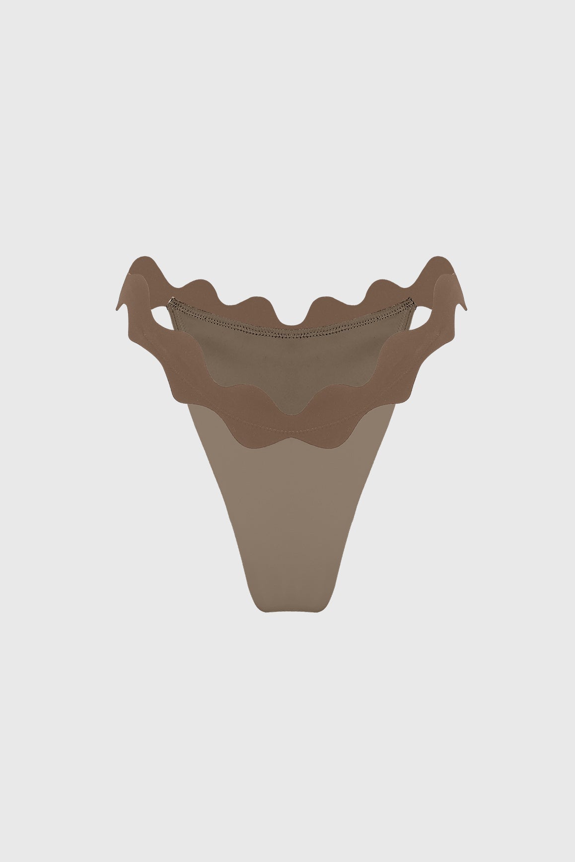 Riviera Scallop Contrast Bikini Bottom - WISKIIWS679almondtruffleS
