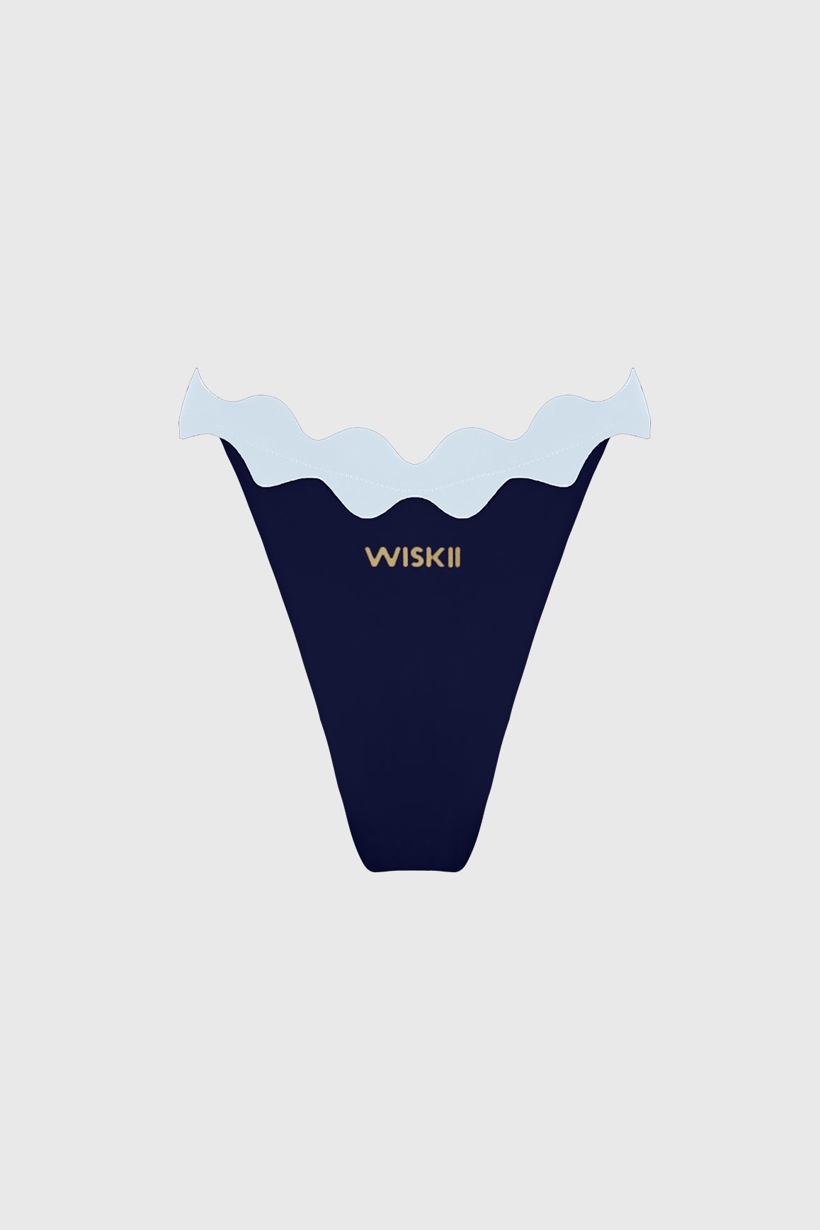 Riviera Scallop Contrast Bikini Bottom - WISKIIWS679midnightcapriS