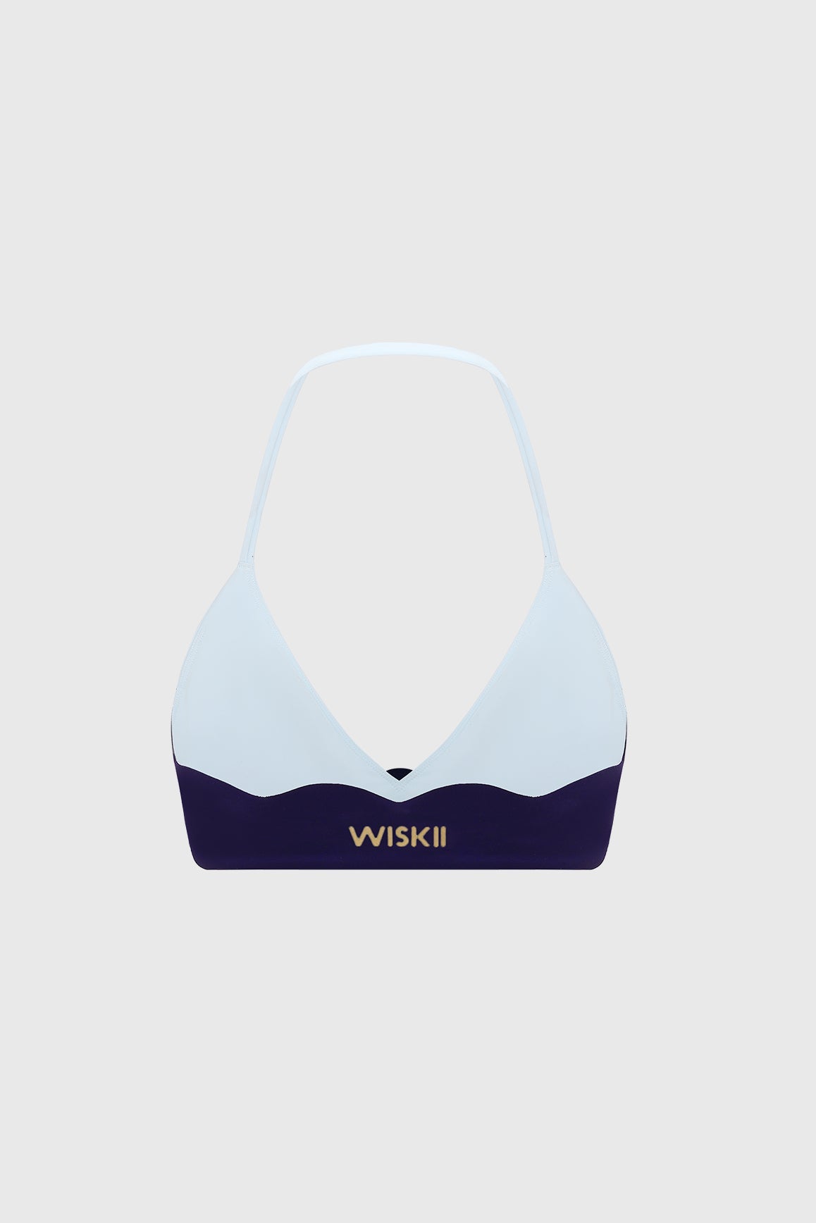 Riviera Scallop Contrast Halter Bra - WISKIIWS684midnightcapriS