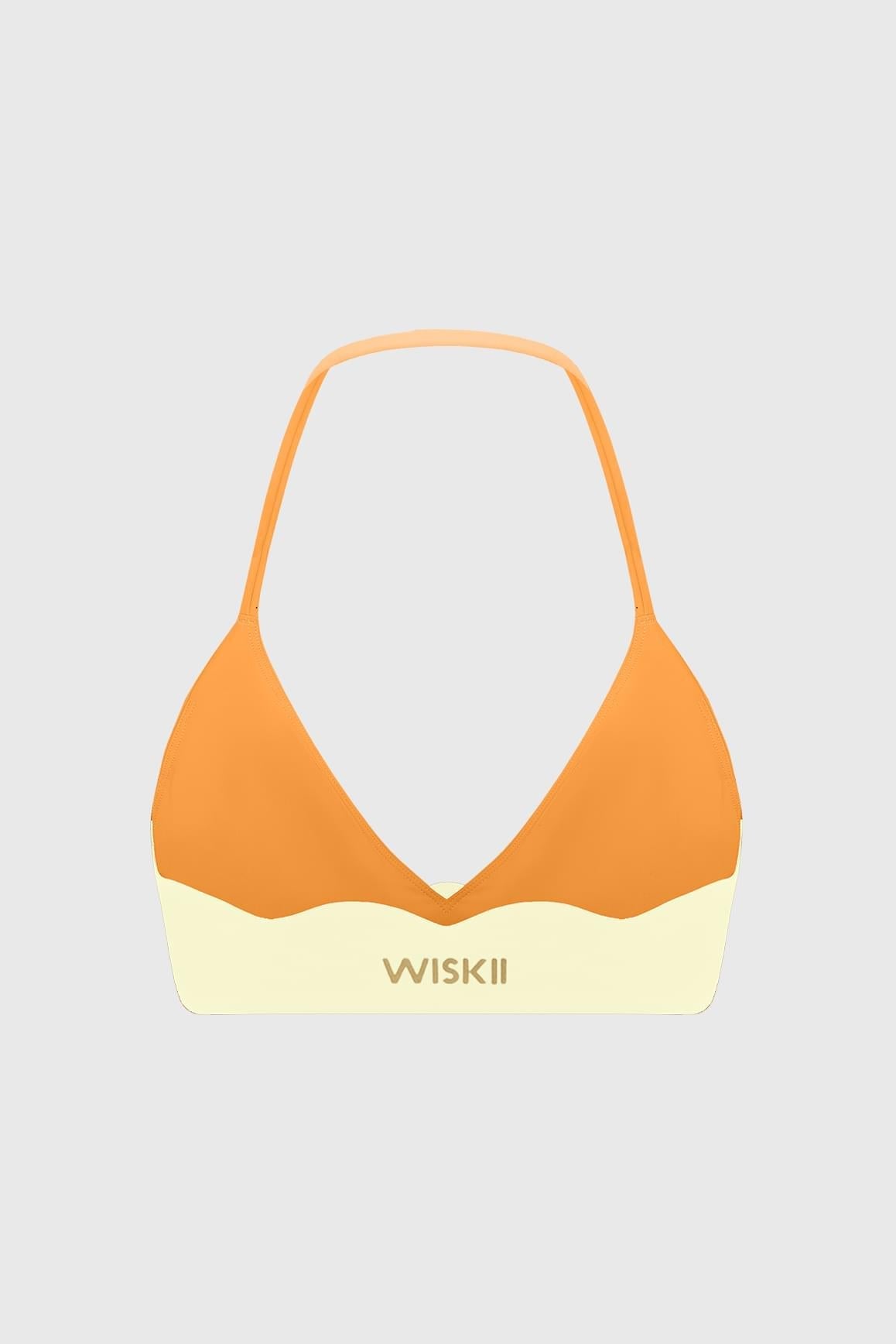 Riviera Scallop Contrast Halter Bra - WISKIIWS684limoncellocitrusS