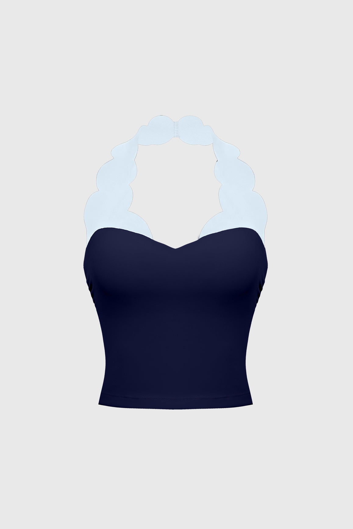 Riviera Scallop Contrast Halter Tank - WISKIIWS685midnightcapriS