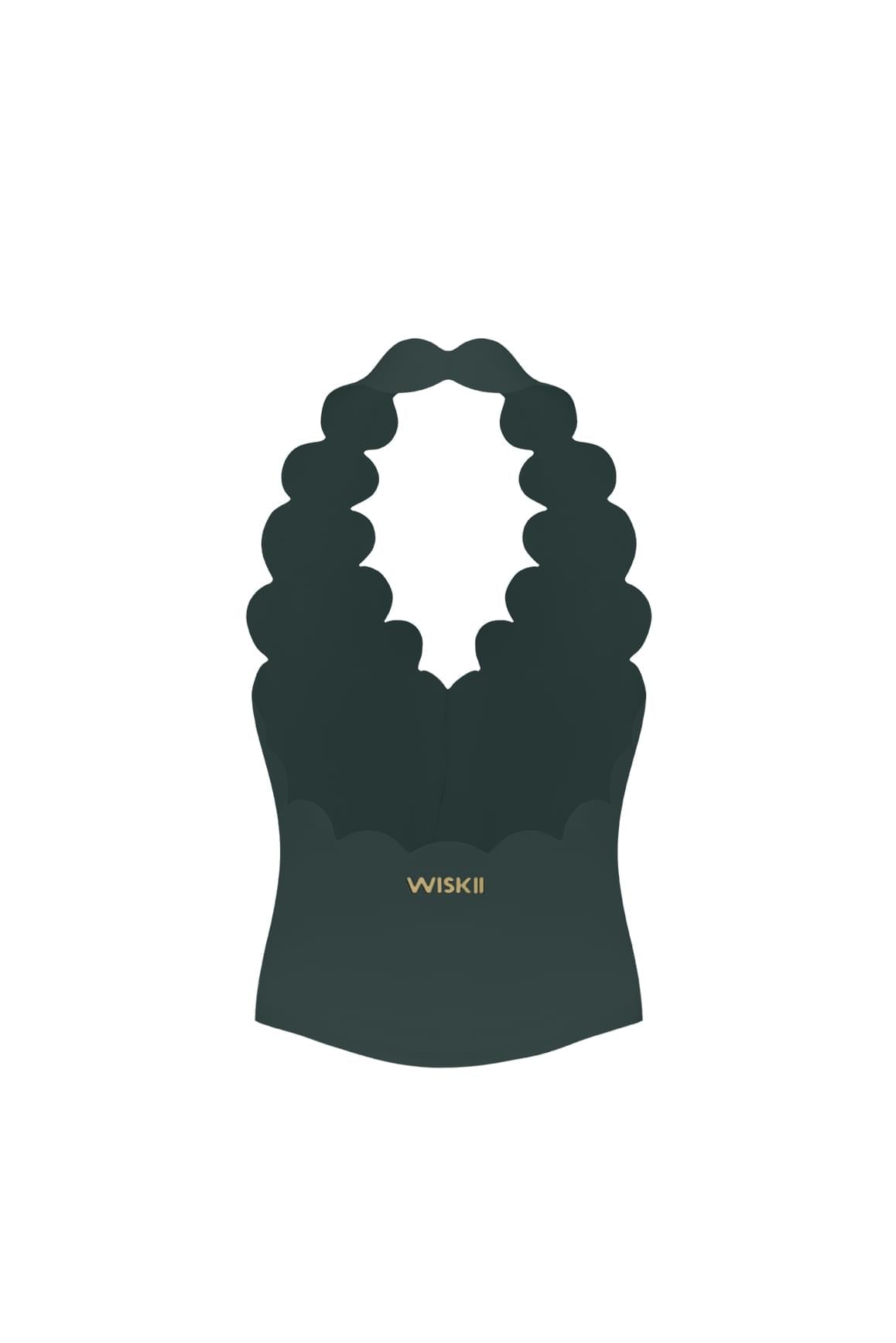 Riviera Scallop Halter Bra Tank - WISKII - Crop Tops