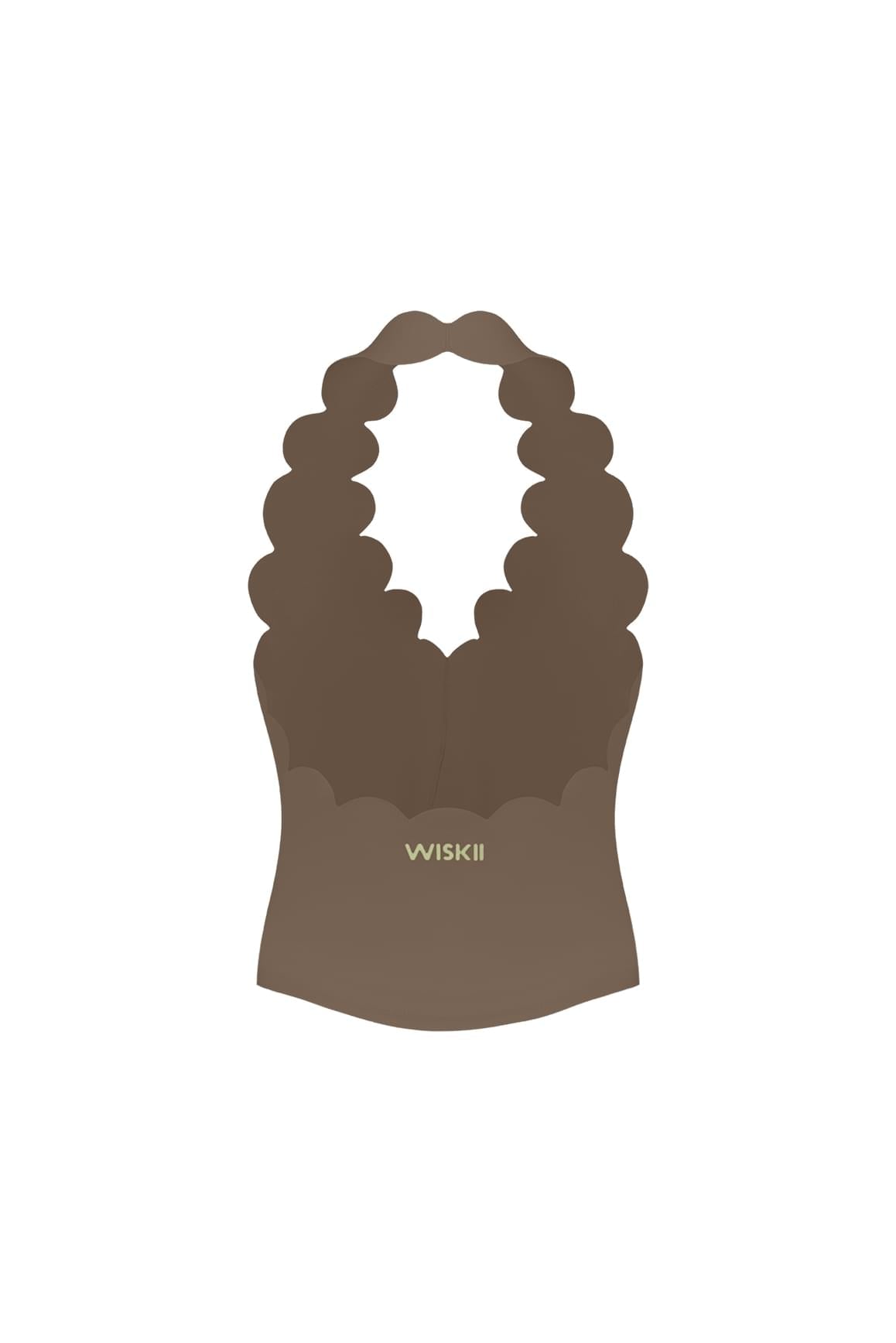 Riviera Scallop Halter Bra Tank - WISKIIWS569deserttruffleS