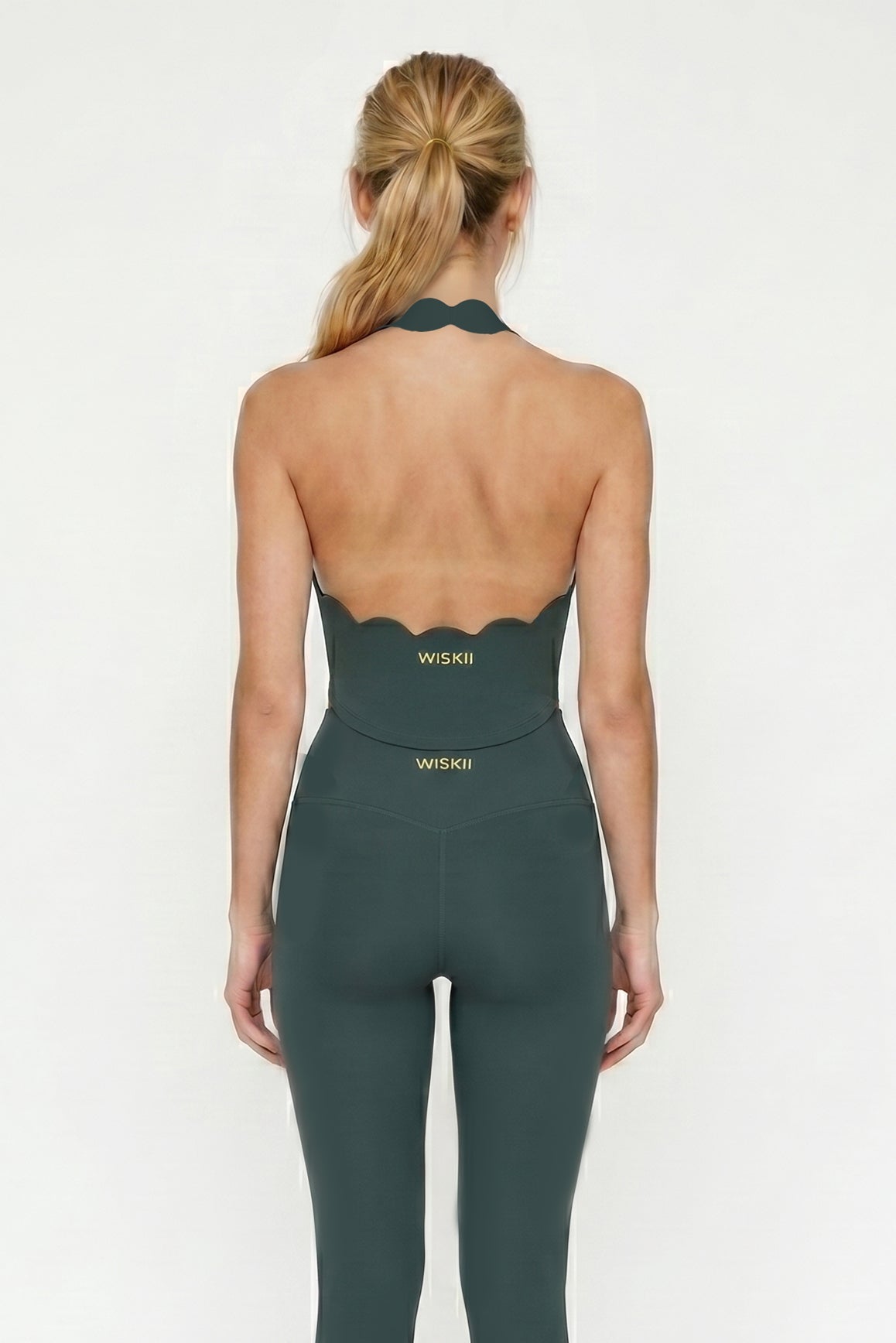 Riviera Scallop Halter Bra Tank - WISKII - Crop Tops