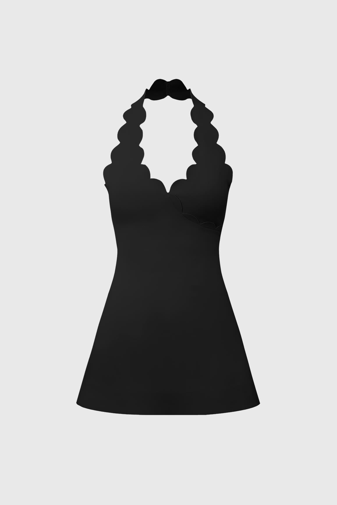 Riviera Scallop-Halter Dress - WISKIIWS692deserttruffleS