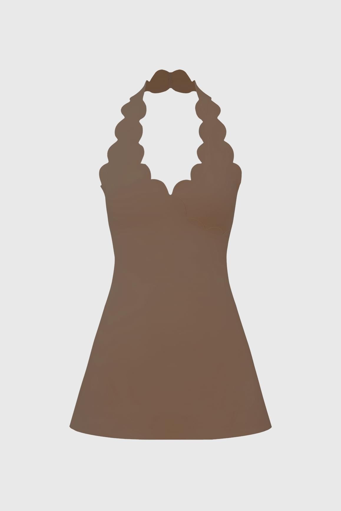 Riviera Scallop-Halter Dress - WISKIIWS692deserttruffleS