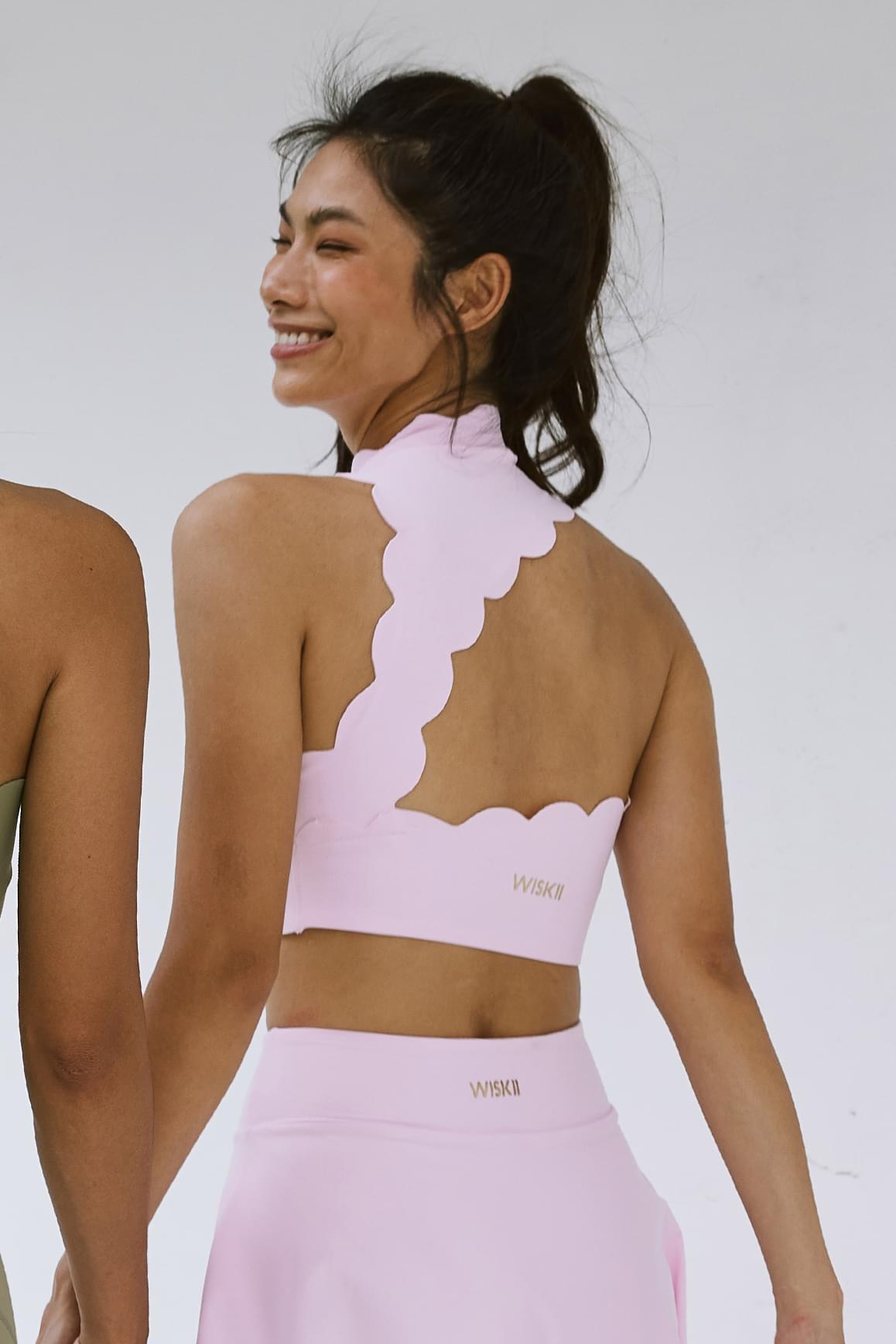 Scallop Back Mock Neck Bra - WISKIIWS395balletblushS
