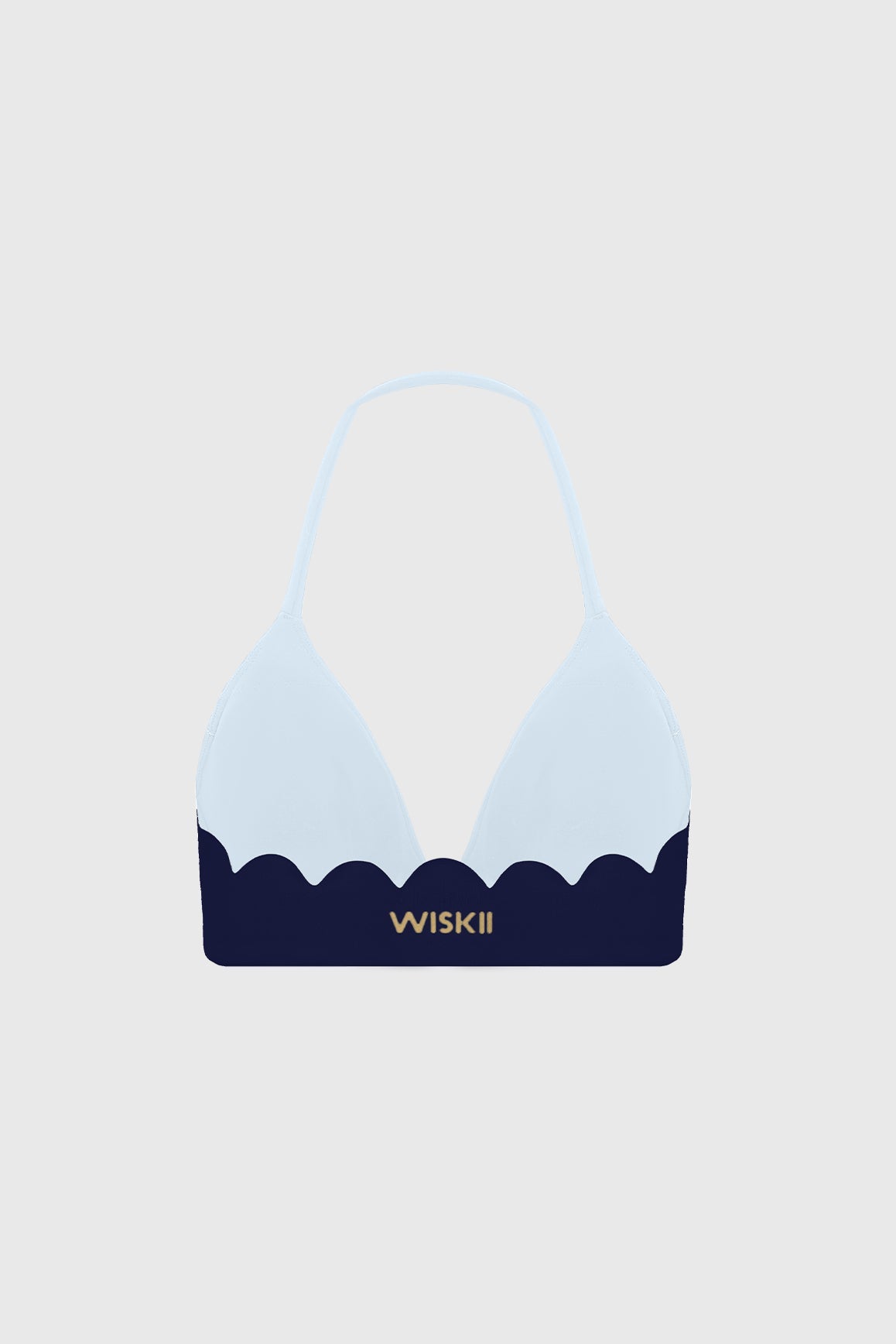 Scallop Contour Halter Bra - WISKIIWS682midnightcapriS